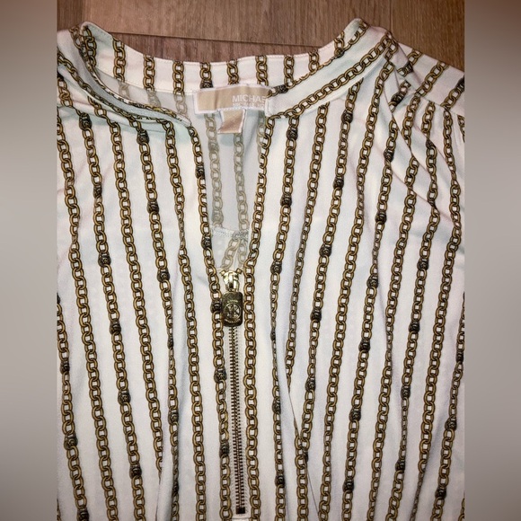 Michael Michael Kors Gold Chain Blouse 
| V-Neck |Size XL |Women’s - Picture 3 of 16